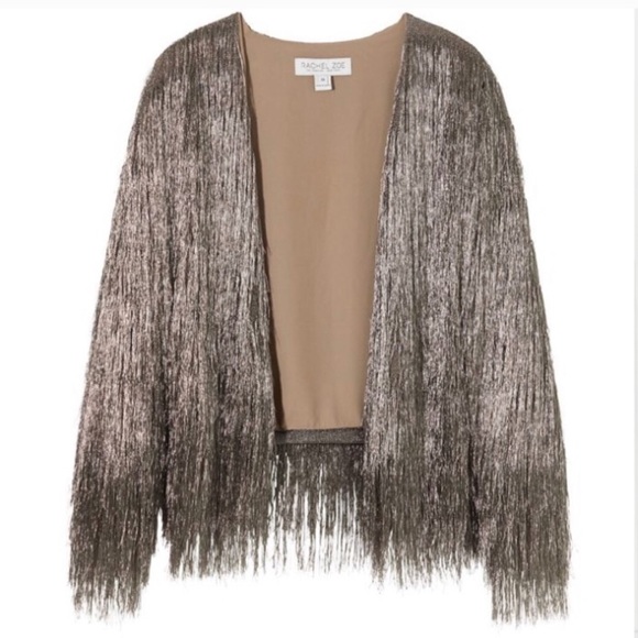 Rachel Zoe Jackets & Blazers - Rachel Zoe Isla Metallic Fringe Cardigan Jacket